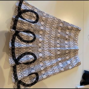 Nanette Lepore patterned black skirt